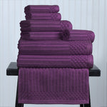 Soho Ribbed Cotton Absorbent Medium Weight 8 Piece Towel Set - Towel Set by Superior