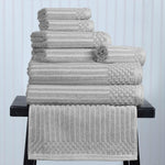 Soho Ribbed Cotton Absorbent Medium Weight 8 Piece Towel Set - Towel Set by Superior