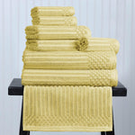 Soho Ribbed Cotton Absorbent Medium Weight 8 Piece Towel Set - Towel Set by Superior