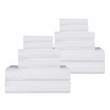 Soho Ribbed Cotton Absorbent Medium Weight 12 Piece Towel Set - Towel Set by Superior