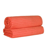 Soho Ribbed Cotton Absorbent 2 Piece Bath Sheet Towel Set - Bath Sheet by Superior