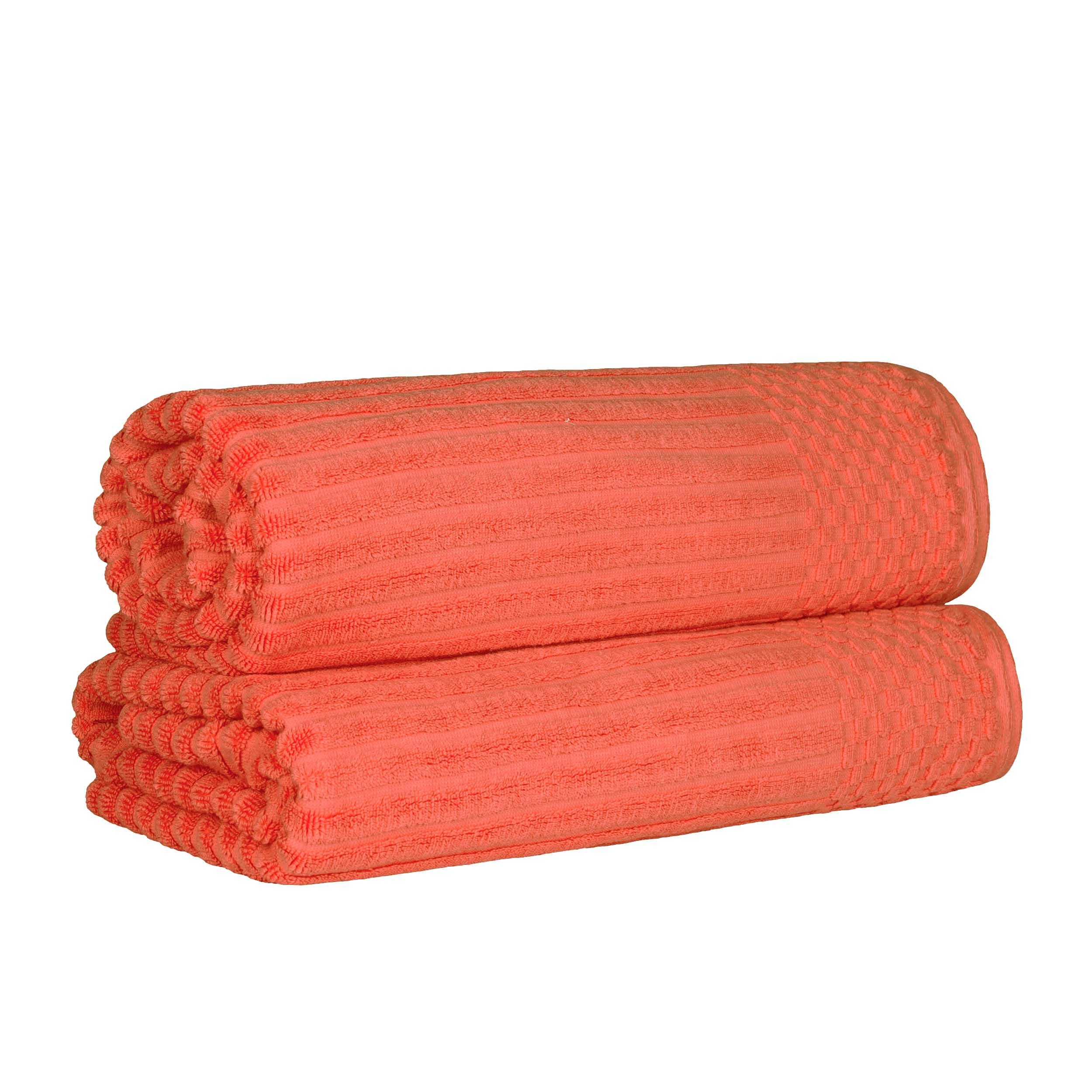 Soho Ribbed Cotton Absorbent 2 Piece Bath Sheet Towel Set - Bath Sheet by Superior