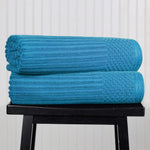 Soho Ribbed Cotton Absorbent 2 Piece Bath Sheet Towel Set - Bath Sheet by Superior