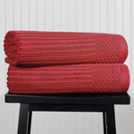 Soho Ribbed Cotton Absorbent 2 Piece Bath Sheet Towel Set - Bath Sheet by Superior