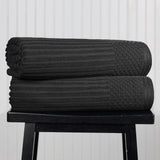 Soho Ribbed Cotton Absorbent 2 Piece Bath Sheet Towel Set - Bath Sheet by Superior