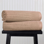Soho Ribbed Cotton Absorbent 2 Piece Bath Sheet Towel Set - Bath Sheet by Superior