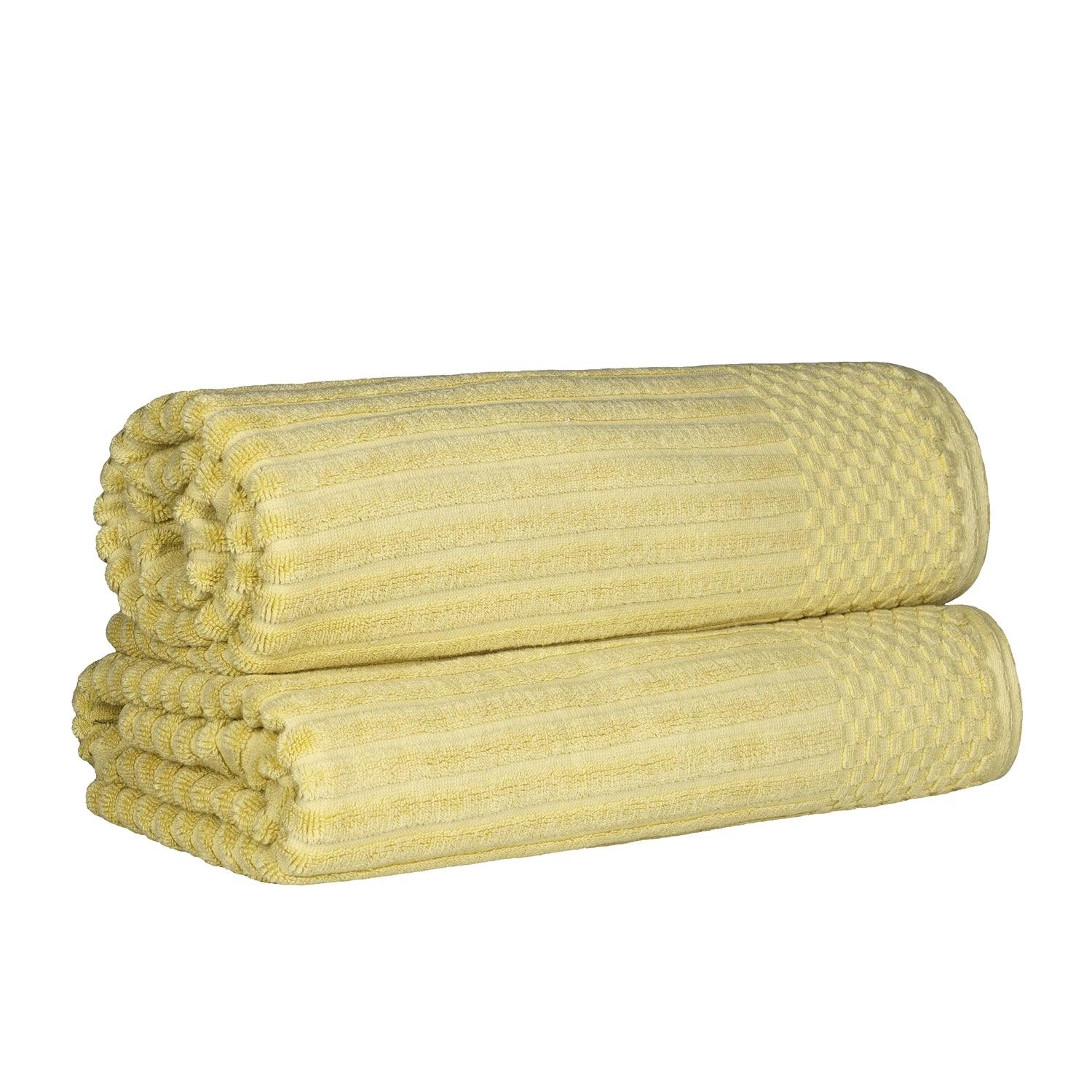 Soho Ribbed Cotton Absorbent 2 Piece Bath Sheet Towel Set - Bath Sheet by Superior