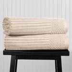 Soho Ribbed Cotton Absorbent 2 Piece Bath Sheet Towel Set - Bath Sheet by Superior