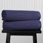 Soho Ribbed Cotton Absorbent 2 Piece Bath Sheet Towel Set - Bath Sheet by Superior