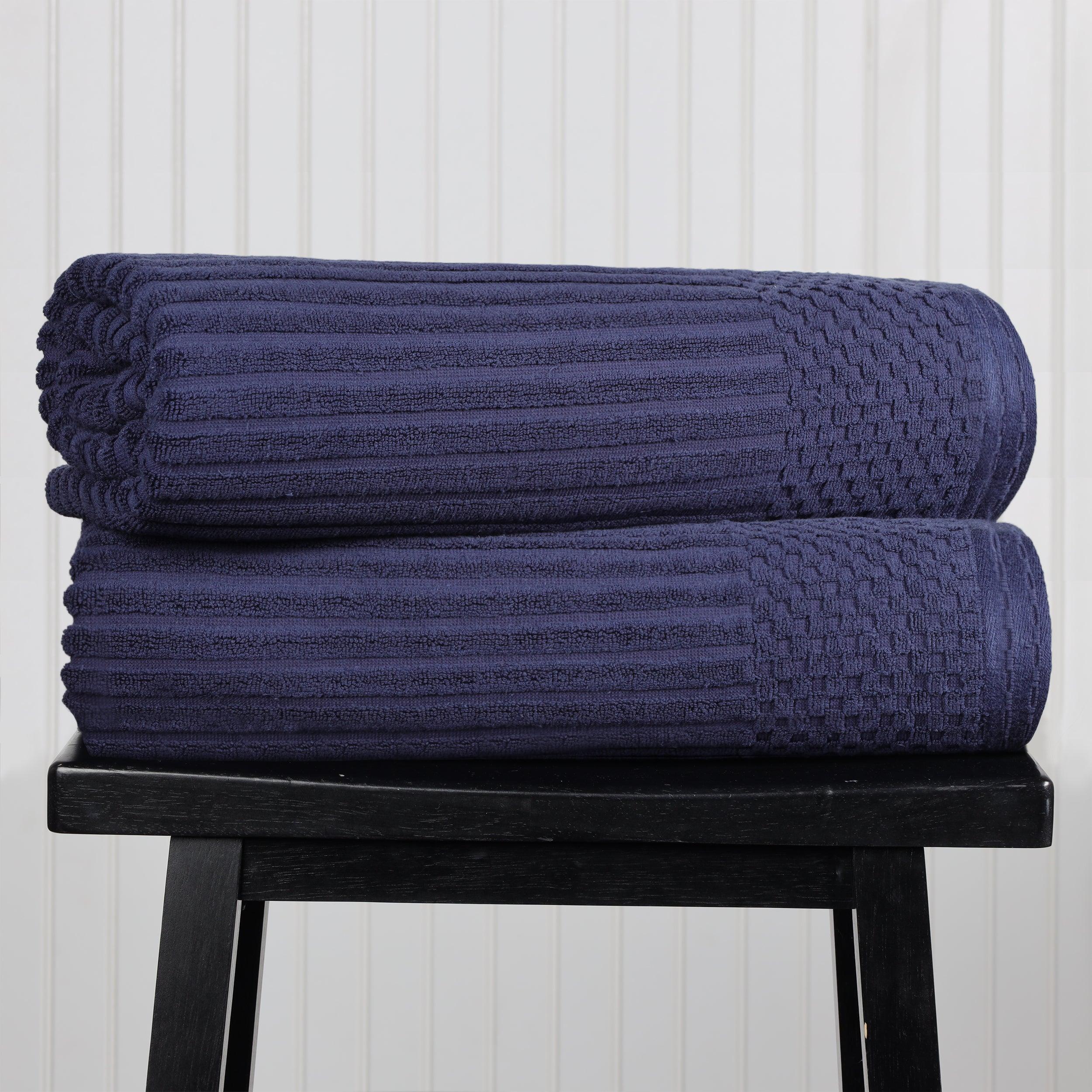 Soho Ribbed Cotton Absorbent 2 Piece Bath Sheet Towel Set - Bath Sheet by Superior