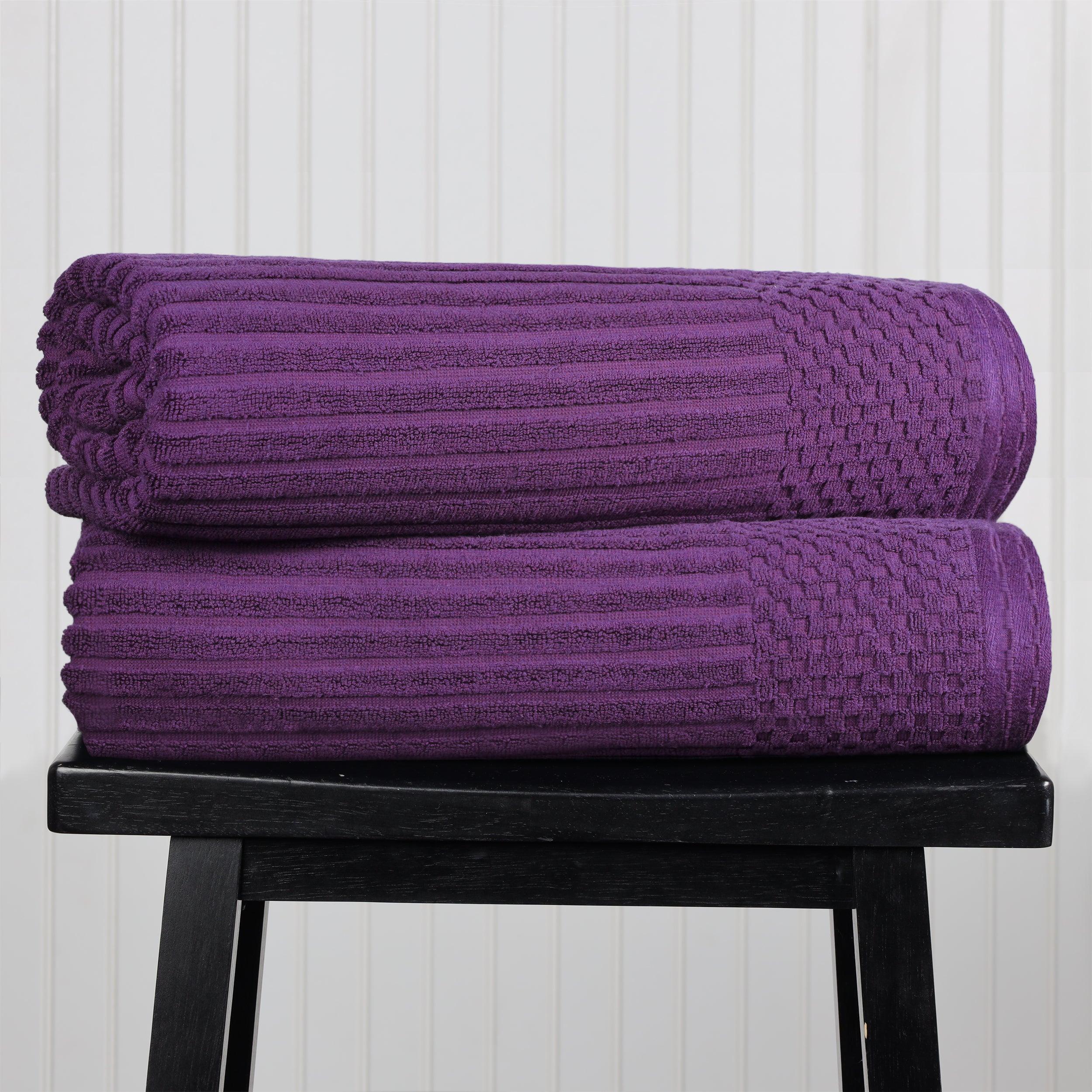 Soho Ribbed Cotton Absorbent 2 Piece Bath Sheet Towel Set - Bath Sheet by Superior