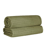 Soho Ribbed Cotton Absorbent 2 Piece Bath Sheet Towel Set - Bath Sheet by Superior