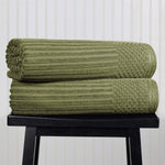 Soho Ribbed Cotton Absorbent 2 Piece Bath Sheet Towel Set - Bath Sheet by Superior