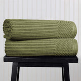 Soho Ribbed Cotton Absorbent 2 Piece Bath Sheet Towel Set - Bath Sheet by Superior