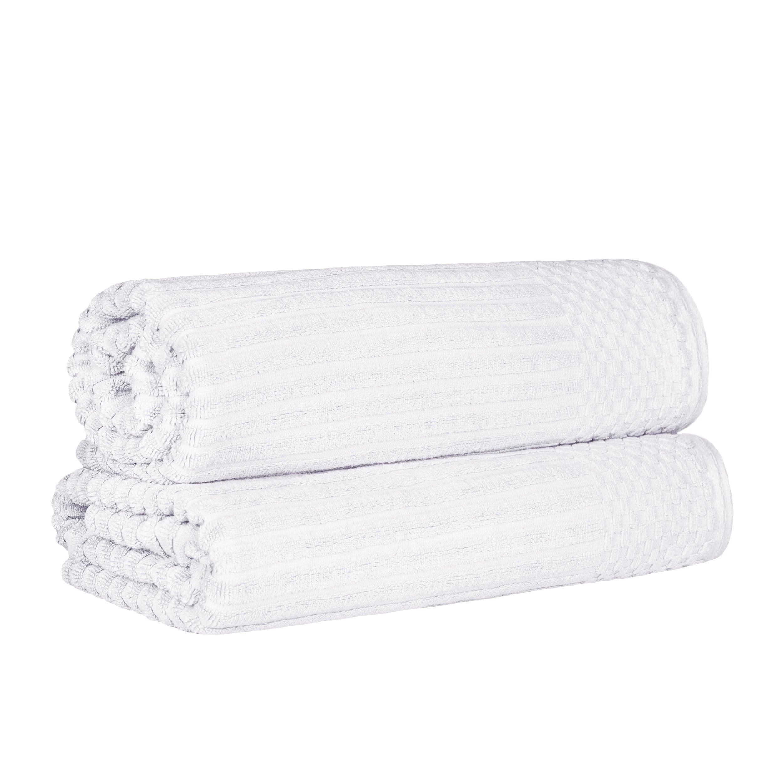 Soho Ribbed Cotton Absorbent 2 Piece Bath Sheet Towel Set - Bath Sheet by Superior