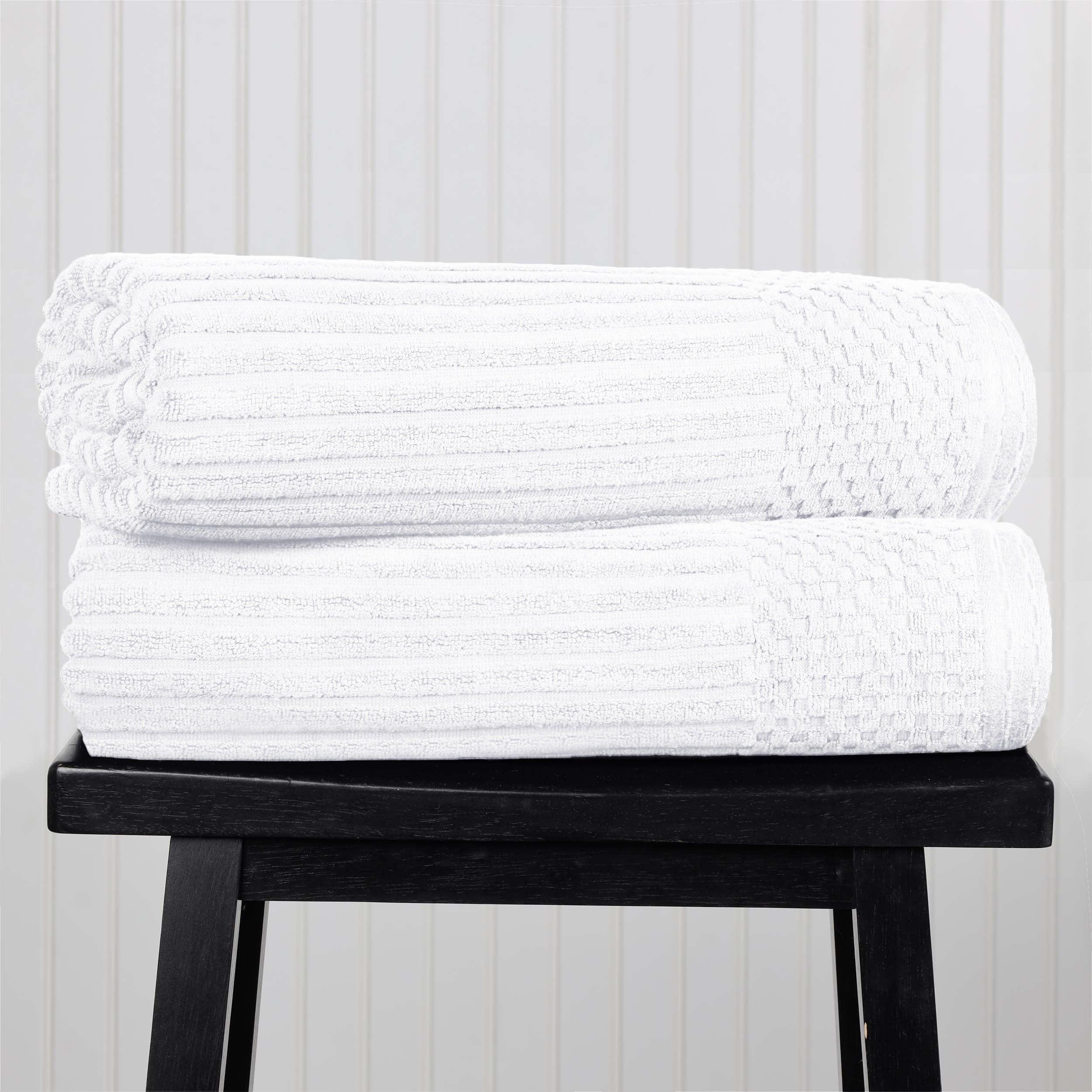 Soho Ribbed Cotton Absorbent 2 Piece Bath Sheet Towel Set - Bath Sheet by Superior