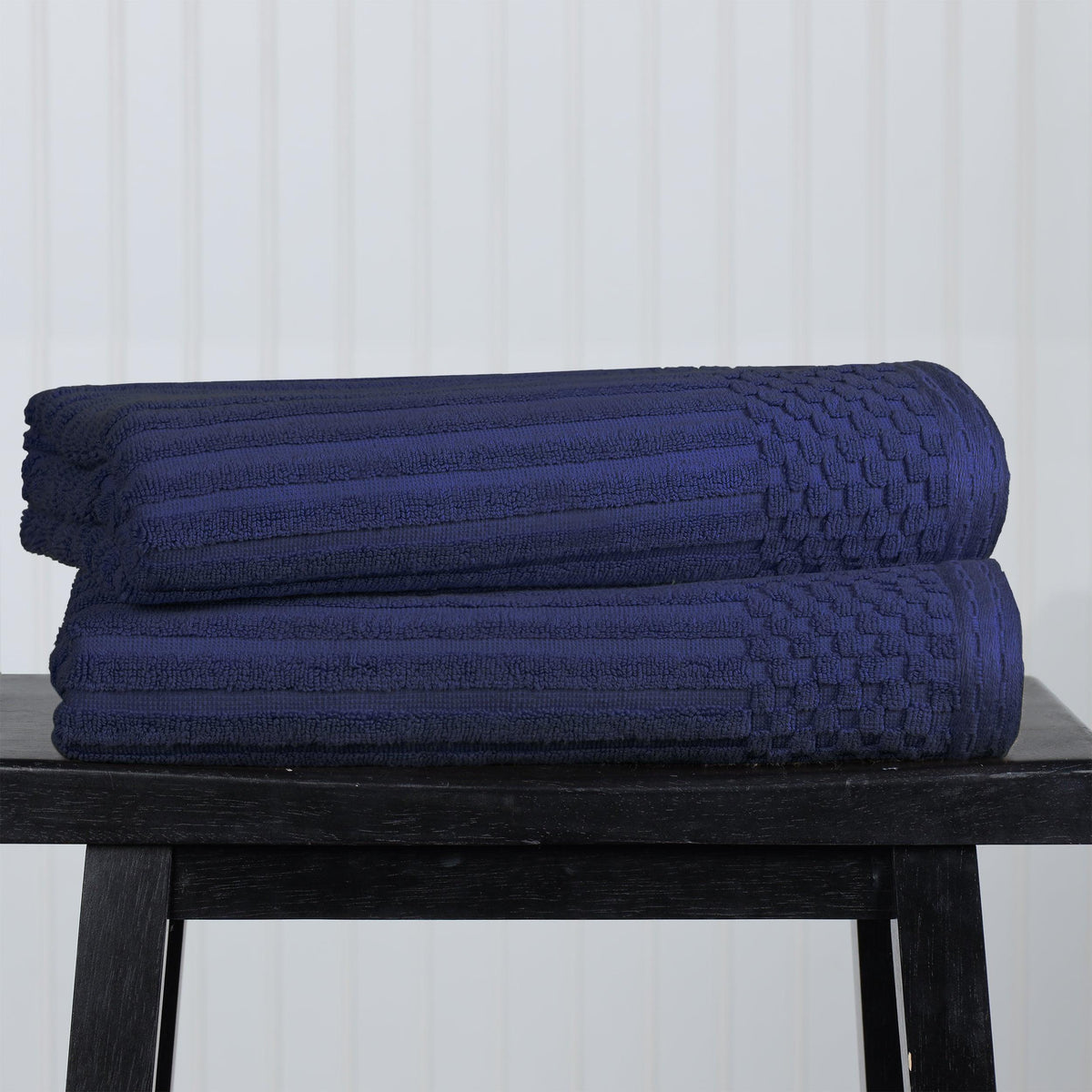Superior Soho Ribbed Textured Cotton Ultra-Absorbent Bath Towel Set-Towel set by Superior-Home City Inc