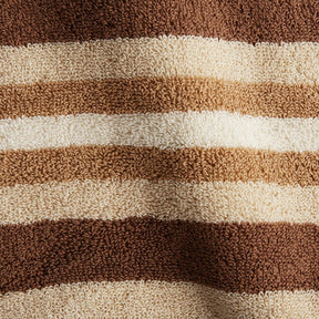 Cotton Striped Medium Weight 2 Piece Bath Sheet Set - Chocolate