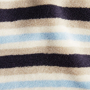 Cotton Striped Medium Weight 2 Piece Bath Towel Set - Blue