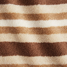 Cotton Striped Medium Weight 2 Piece Bath Towel Set - Chocolate