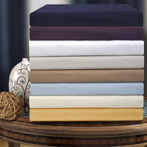 Superior Cotton Blend Solid Pillowcase Set - Light Blue