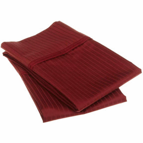 800-Thread Count Egyptian Cotton Ultra-Soft Striped Pillowcase  - Burgundy
