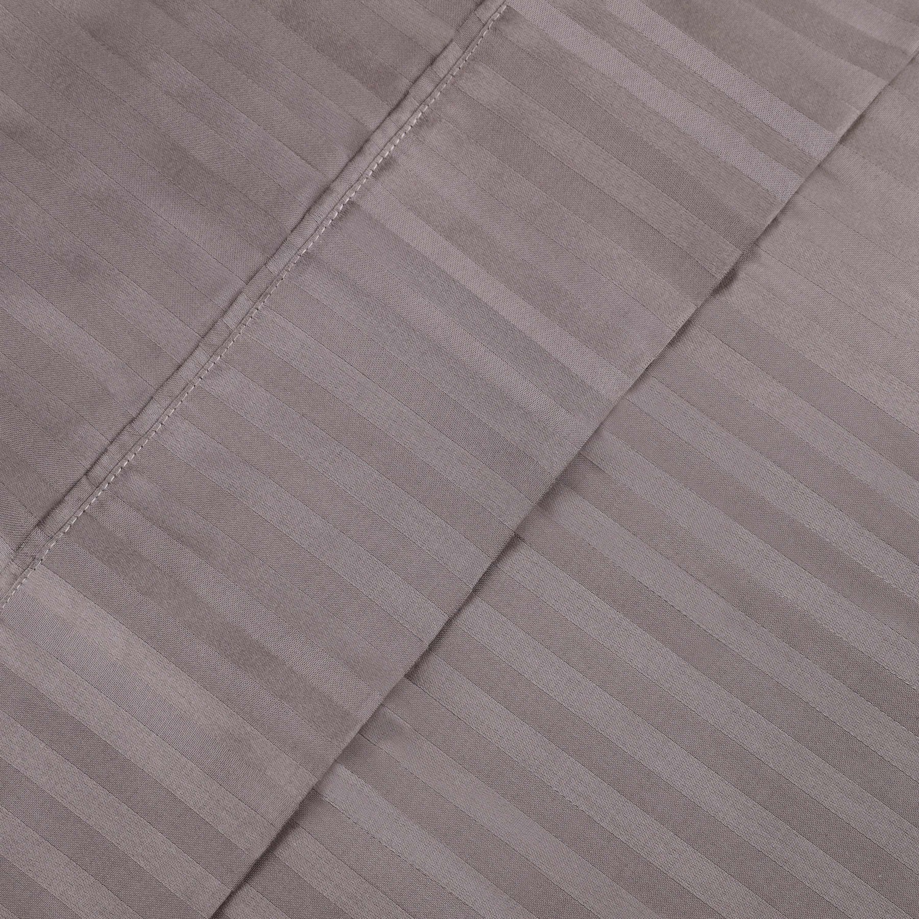 400 Thread Count Soft Stripe Egyptian Cotton Pillowcase Set - Grey