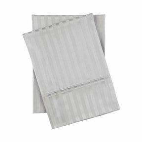400 Thread Count Soft Stripe Egyptian Cotton Pillowcase Set - Platinum