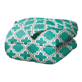  Superior Moroccan Trellis Microfiber Comforter Set - Teal
