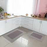 Troy Solid Non-Slip Machine Washable Bath Rug Set - Bath Mats by Superior