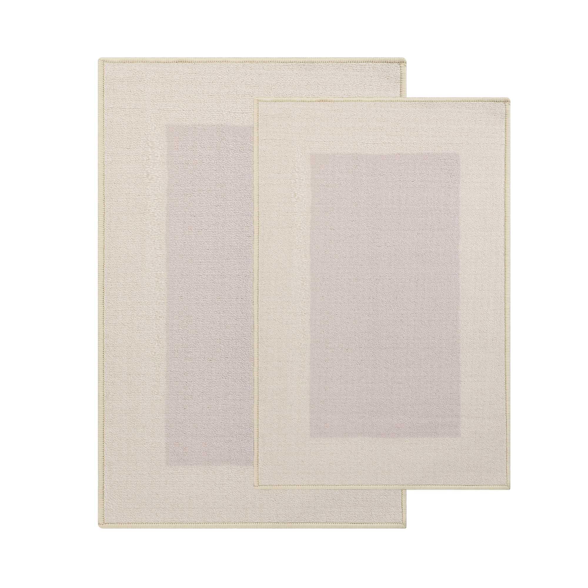 Troy Solid Non-Slip Machine Washable Bath Rug Set - Bath Mats by Superior