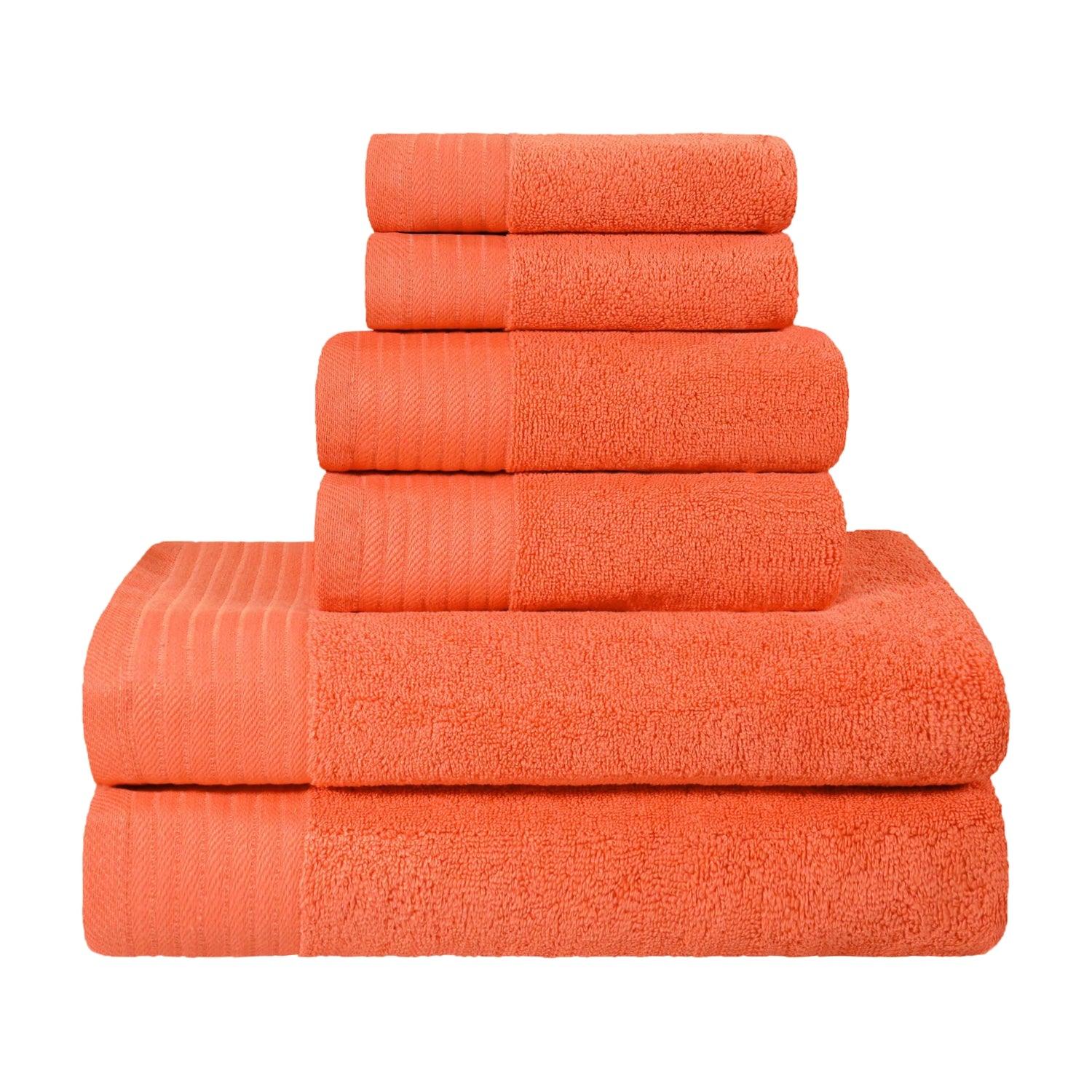 Turkish Cotton Herringbone Solid Assorted 6 Piece Towel Set - Towel Set by Superior