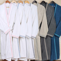 Turkish Cotton Terry Kimono Embroidered Super-Soft Unisex Bathrobe - Bath Robe by Superior Brand