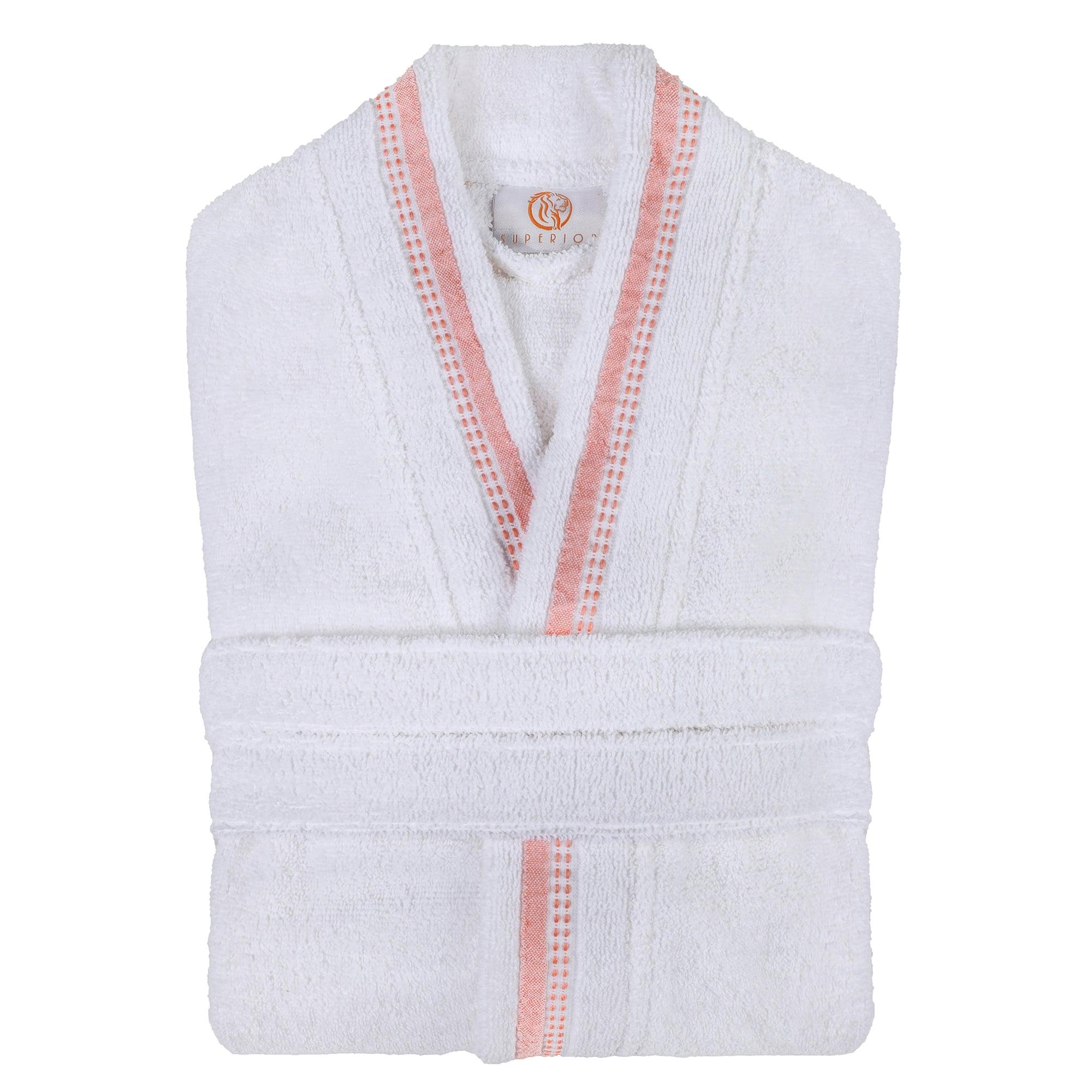 Turkish Cotton Terry Kimono Embroidered Super-Soft Unisex Bathrobe - Bath Robe by Superior