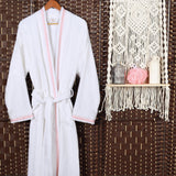 Turkish Cotton Terry Kimono Embroidered Super-Soft Unisex Bathrobe - Bath Robe by Superior