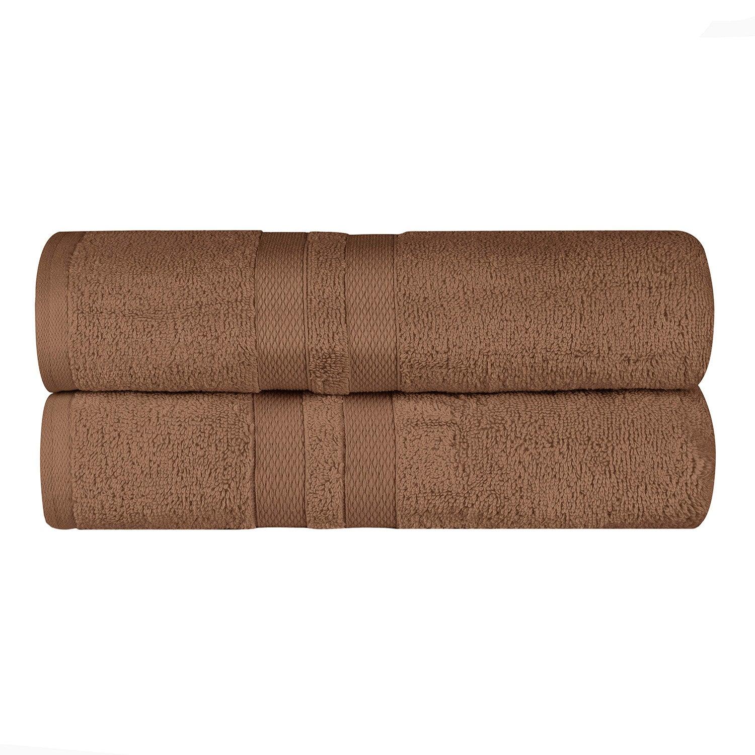 Ultra-Soft Cotton Absorbent Quick-Drying Solid Bath Sheet Set of 2 - Bath Sheet by Superior Brand