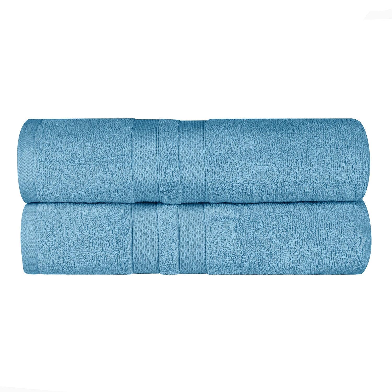 Ultra-Soft Cotton Absorbent Quick-Drying Solid Bath Sheet Set of 2 - Bath Sheet by Superior Brand