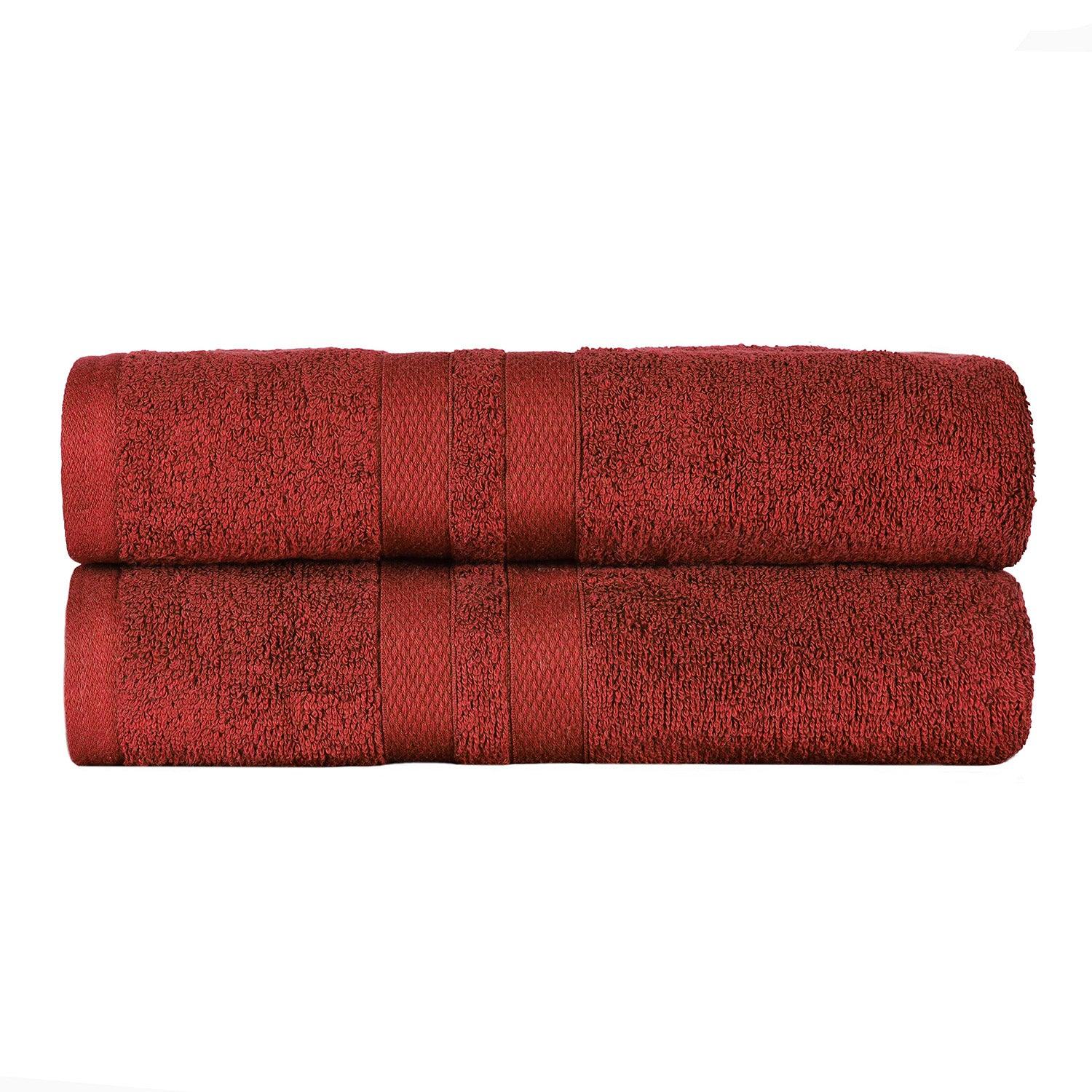 Ultra-Soft Cotton Absorbent Quick-Drying Solid Bath Sheet Set of 2 - Bath Sheet by Superior Brand