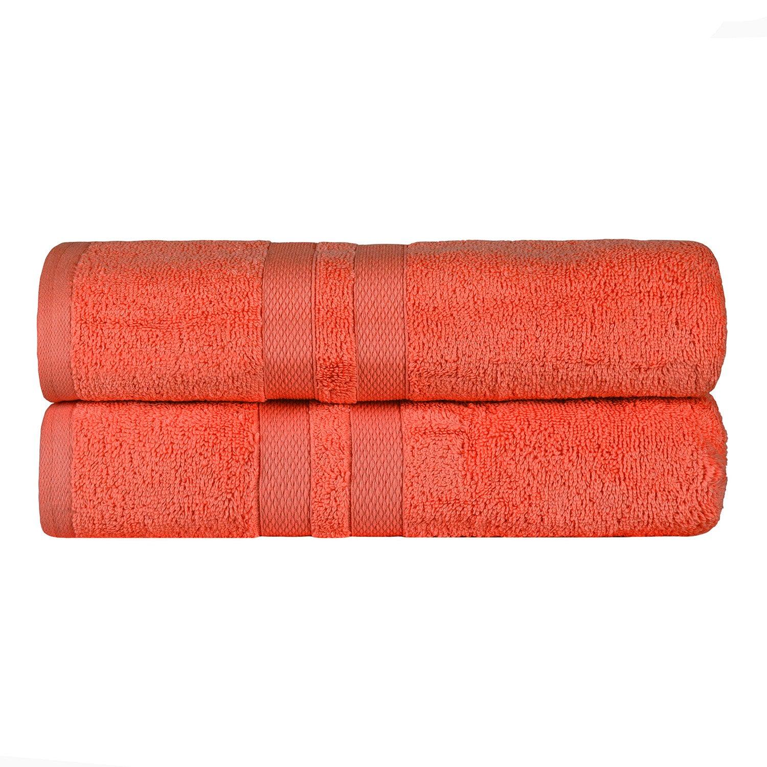 Ultra-Soft Cotton Absorbent Quick-Drying Solid Bath Sheet Set of 2 - Bath Sheet by Superior Brand