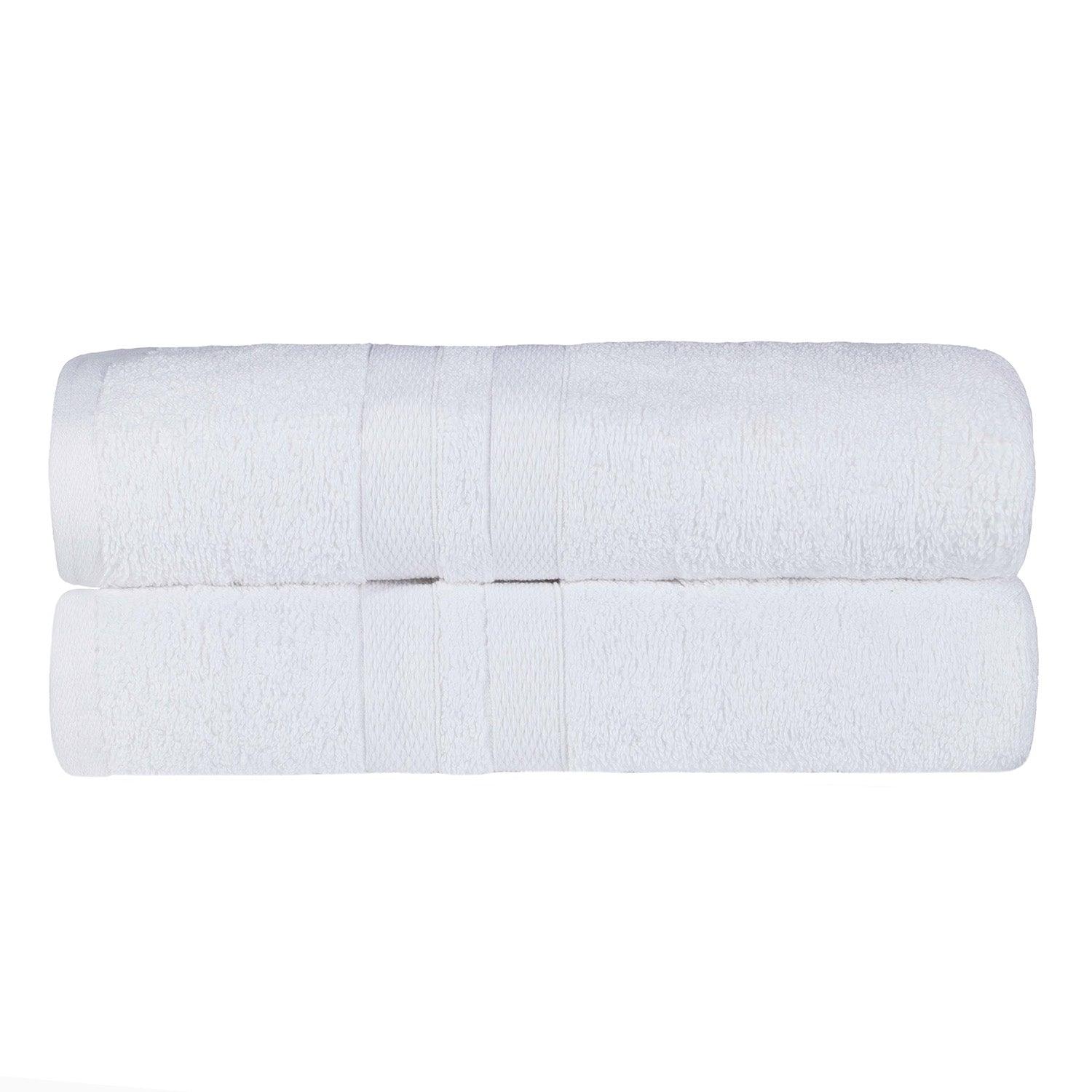Ultra-Soft Cotton Absorbent Quick-Drying Solid Bath Sheet Set of 2 - Bath Sheet by Superior Brand