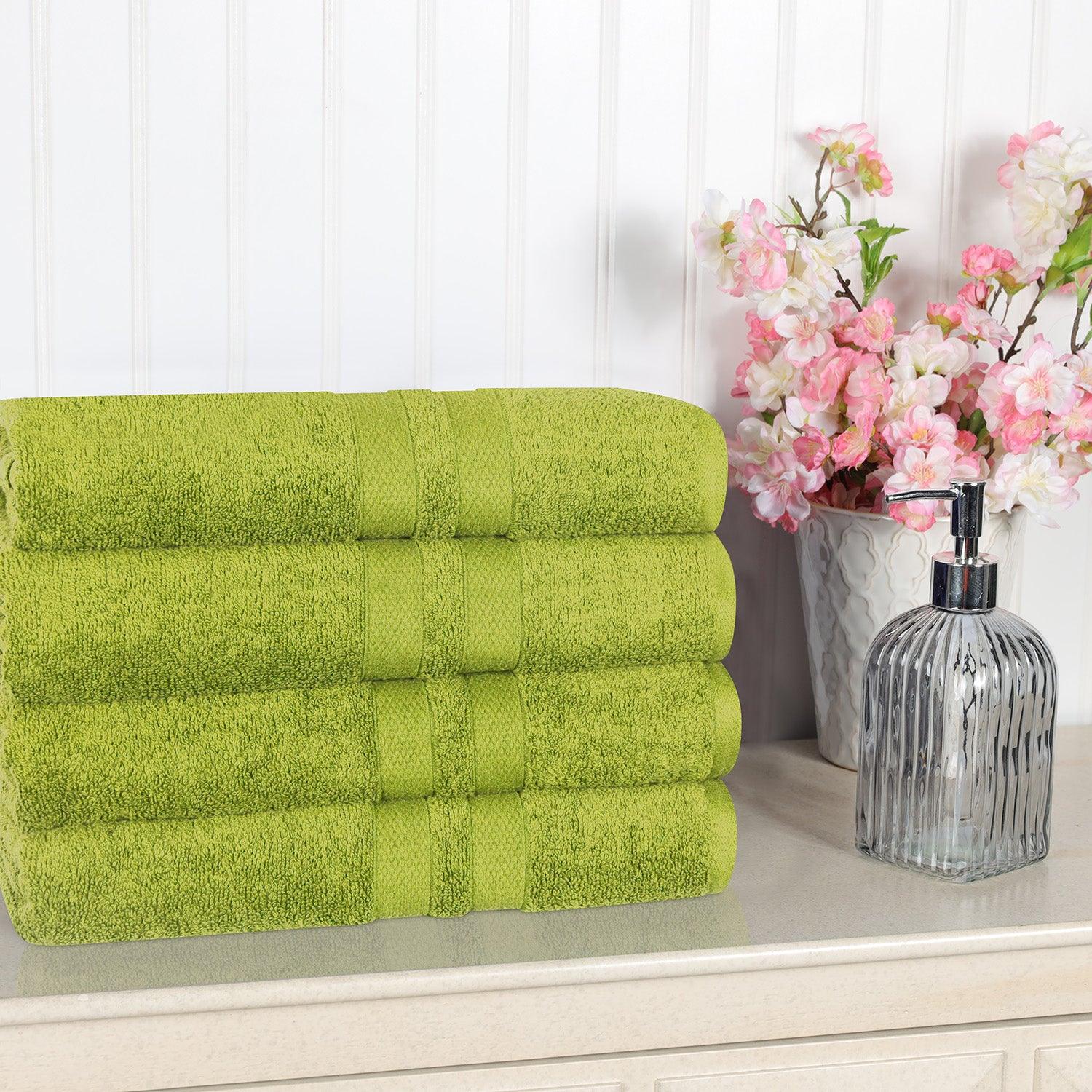 Ultra Soft Cotton Absorbent Solid Bath Towel Set of 4 - Bath Towel by Superior Brand