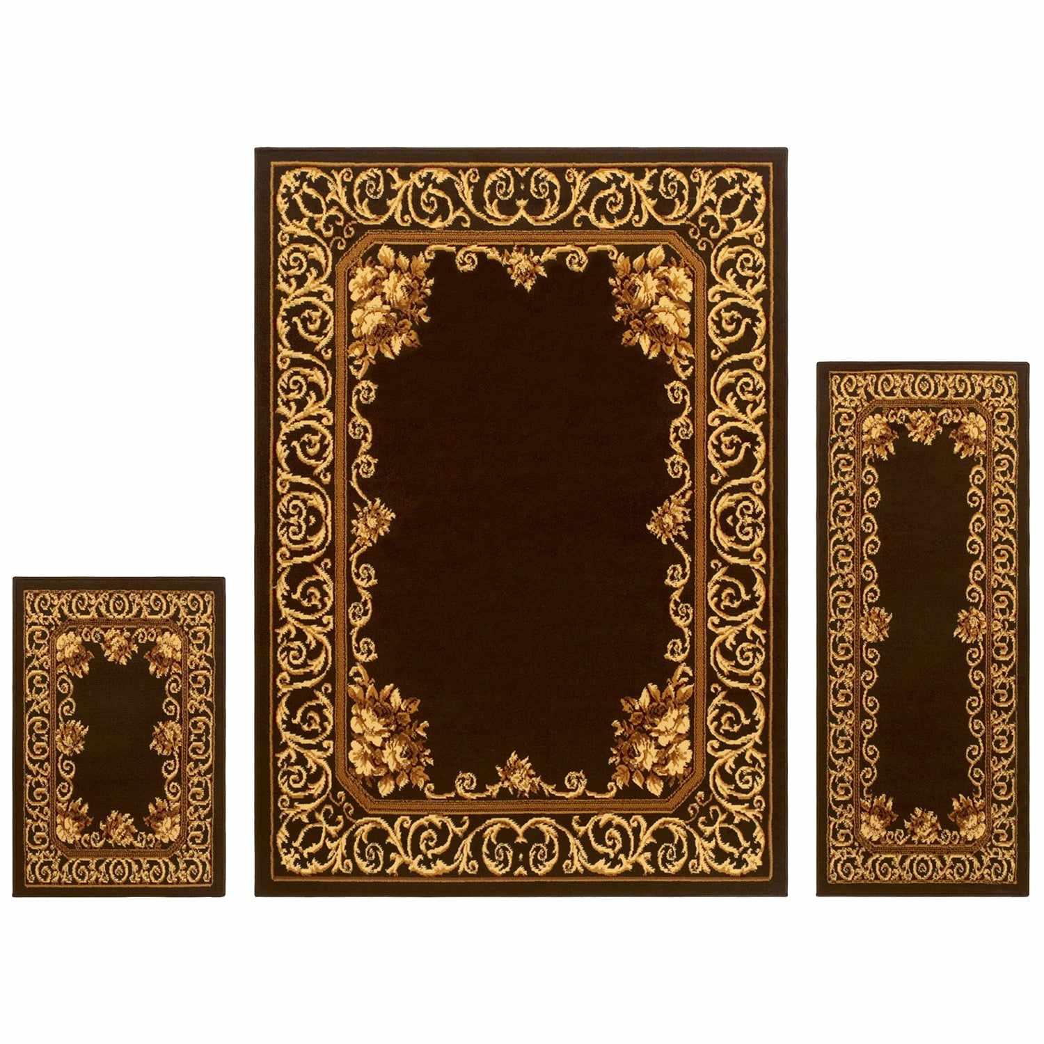 Victorian Inspired Oriental Elton Or Freyberg 3 Piece Area Rug Set - Rugs by Superior