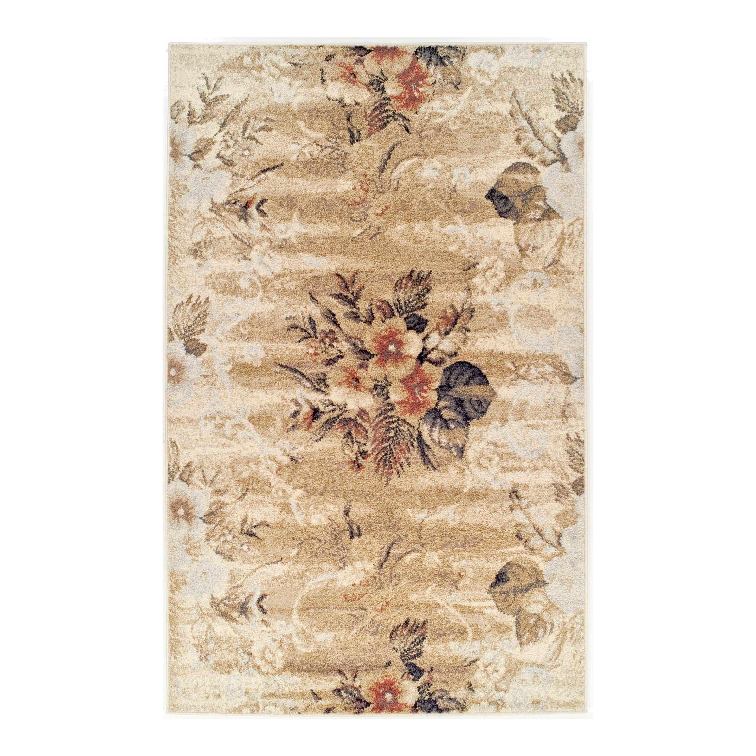 Washed Floral Medallion Indoor Area Rug Or Runner Rug - by Superior